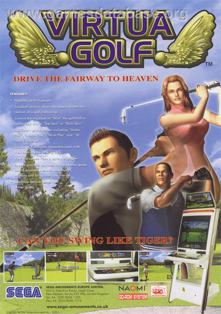 Dynamic Golf / Virtua Golf - Arcade - Artwork - Advert