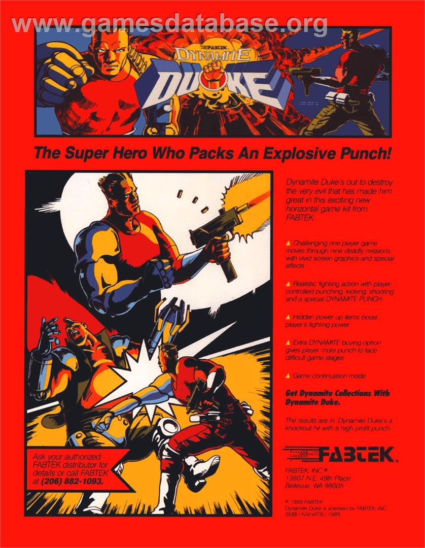 Dynamite Duke - Sega Master System - Artwork - Advert