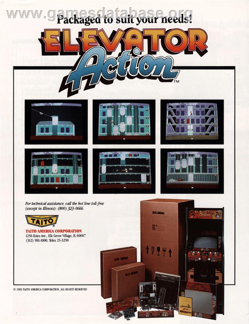 Elevator Action - Nintendo Game Boy Color - Artwork - Advert