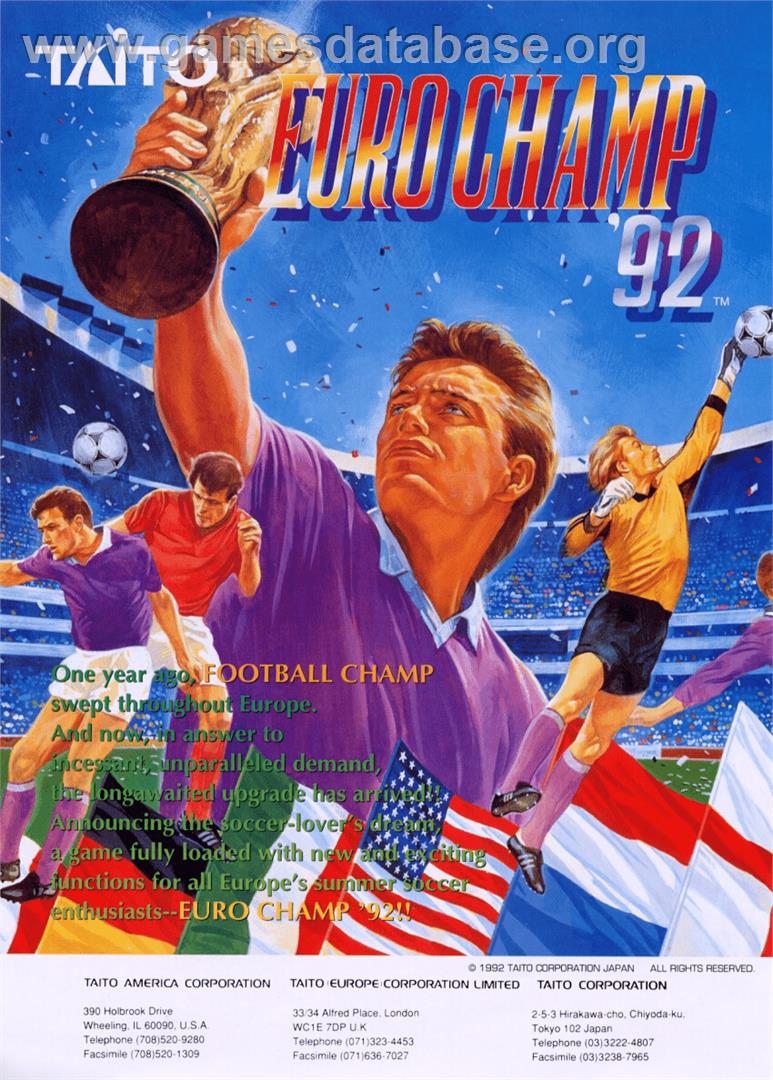 Euro Champ '92 - Arcade - Artwork - Advert