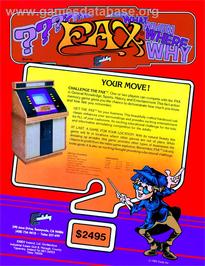 FAX 2 - Arcade - Artwork - Advert