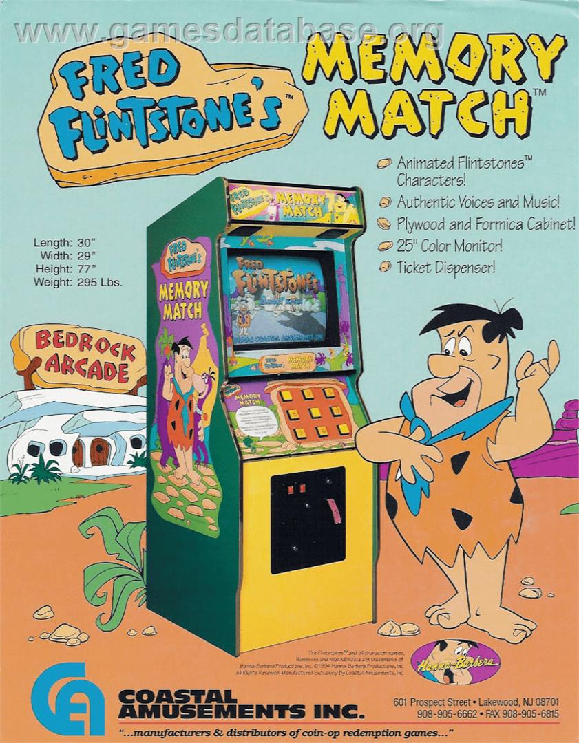 Fred Flintstones' Memory Match - Arcade - Artwork - Advert