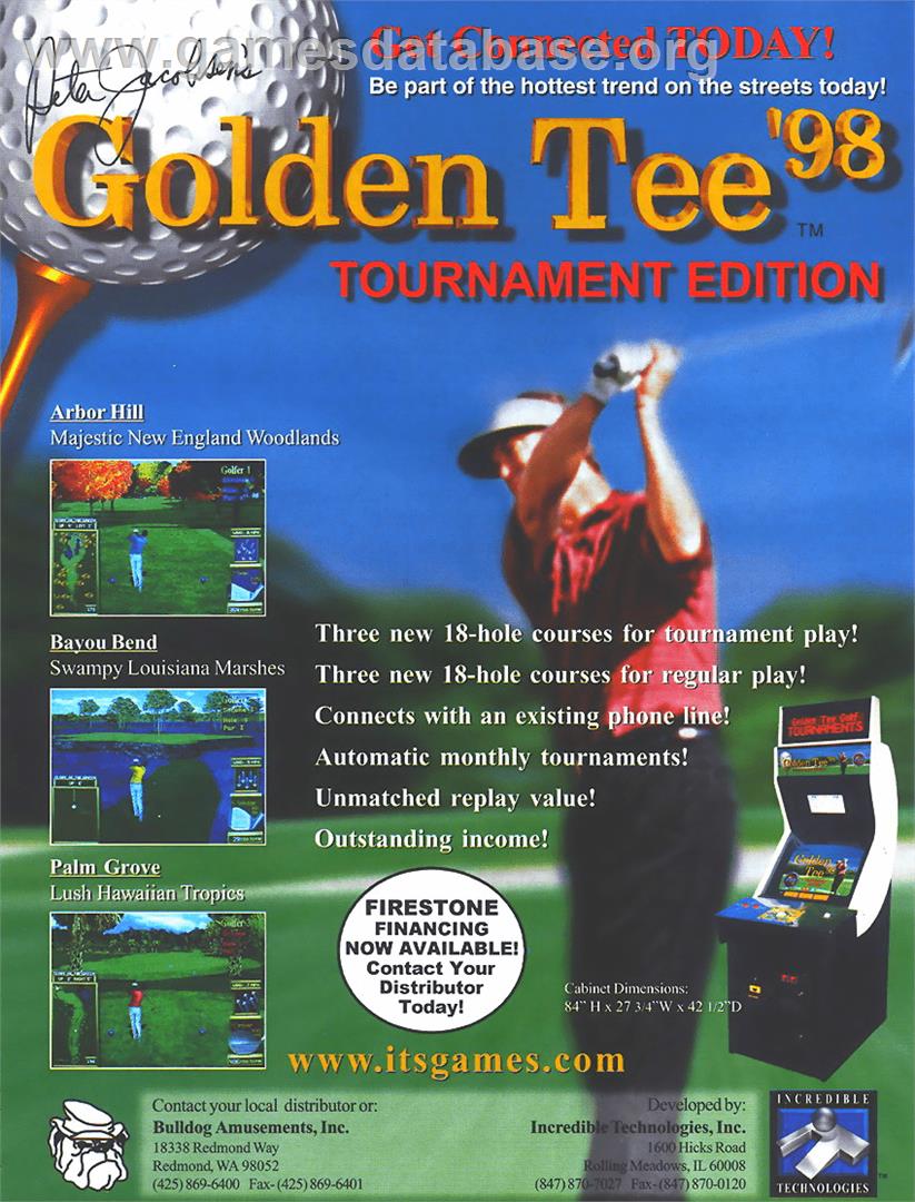 Golden Tee '98 Tournament - Arcade - Artwork - Advert