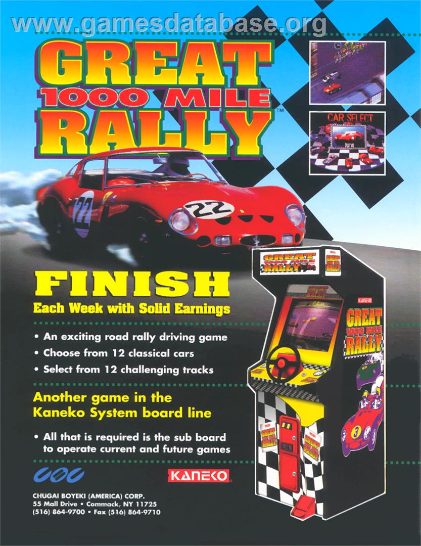 Great 1000 Miles Rally: U.S.A Version! - Arcade - Artwork - Advert