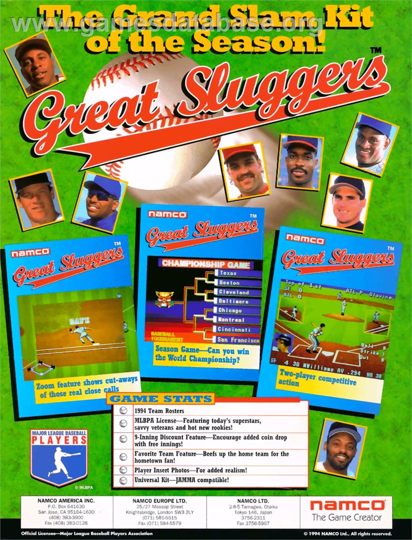 Great Sluggers - Arcade - Artwork - Advert