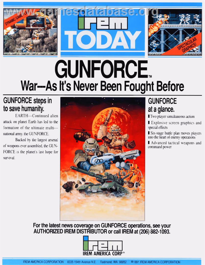 Gunforce - Battle Fire Engulfed Terror Island - Arcade - Artwork - Advert