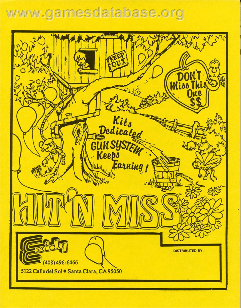 Hit 'n Miss - Arcade - Artwork - Advert
