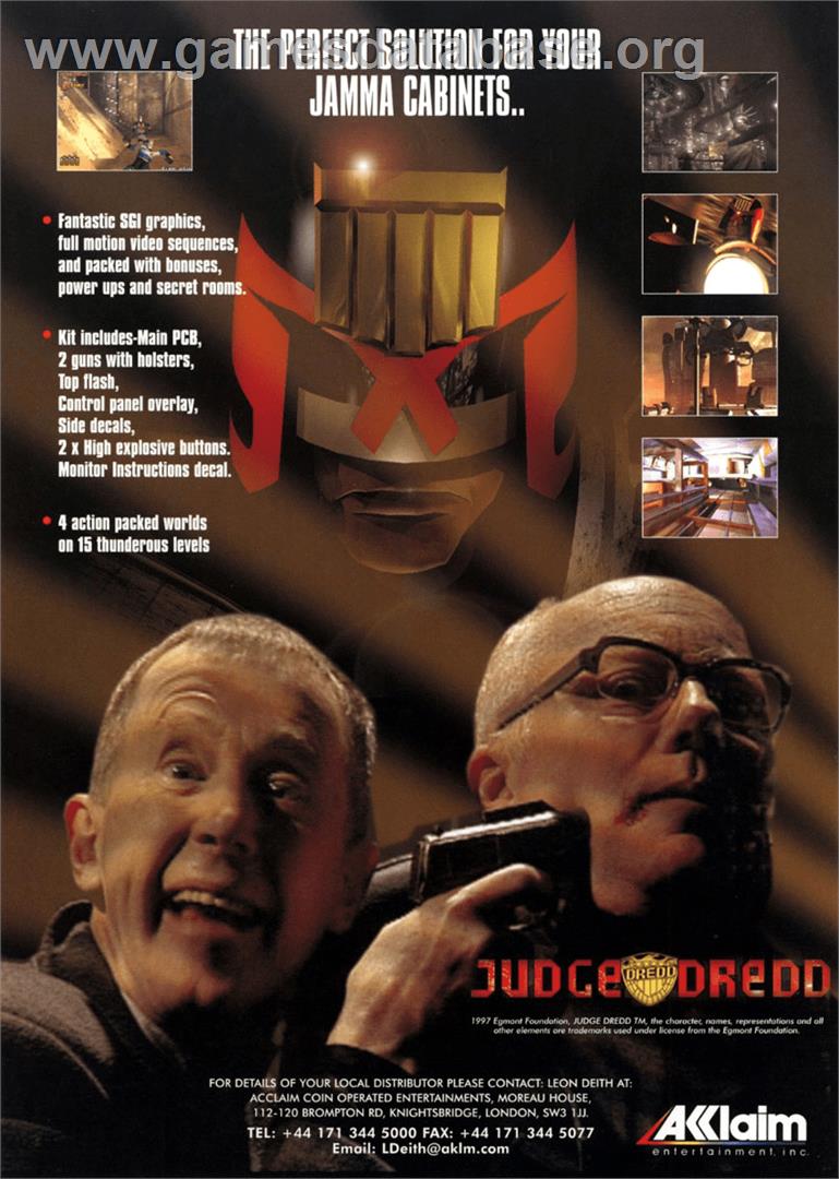 Judge Dredd - Sega Game Gear - Artwork - Advert
