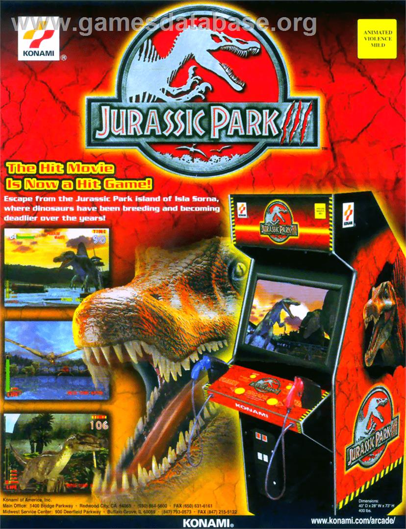 Jurassic Park 3 - Arcade - Artwork - Advert