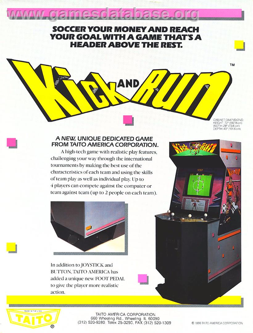 Kick and Run - Arcade - Artwork - Advert