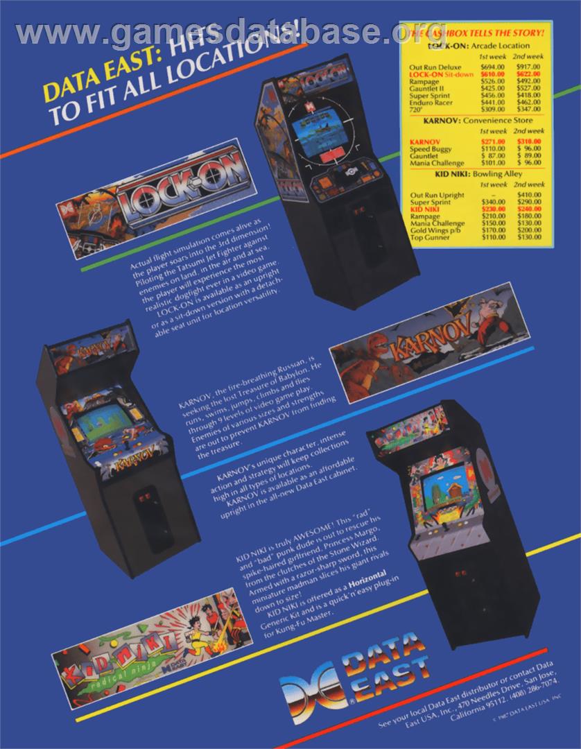 Kid Niki - Radical Ninja - Arcade - Artwork - Advert
