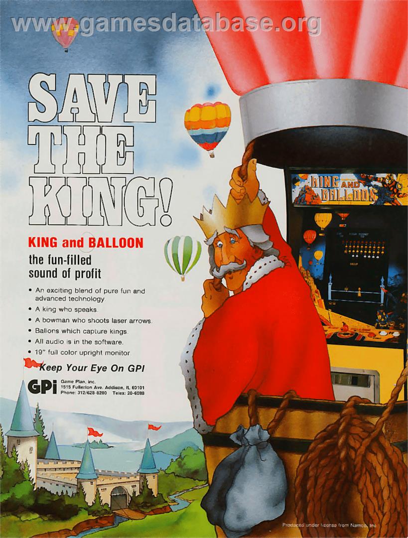 King & Balloon - Arcade - Artwork - Advert