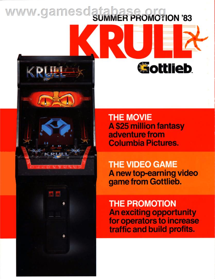 Krull - Arcade - Artwork - Advert