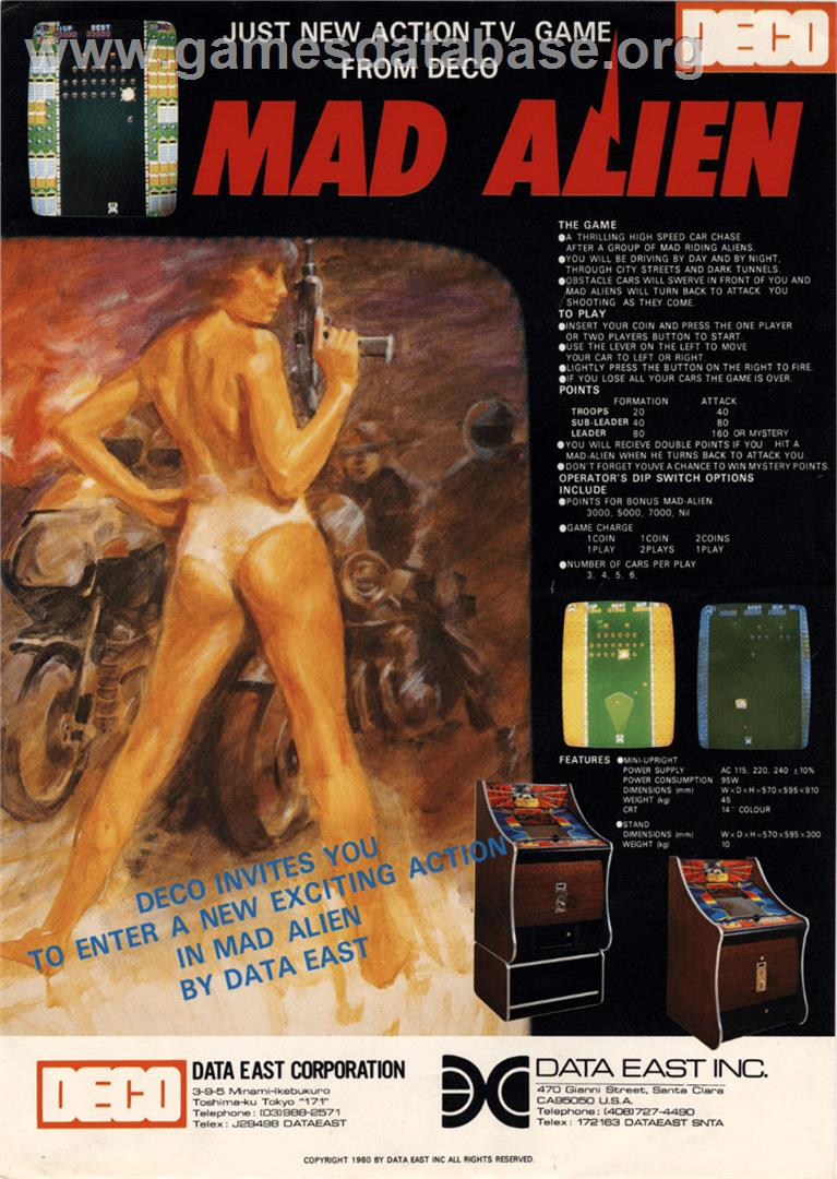 Mad Alien - Arcade - Artwork - Advert