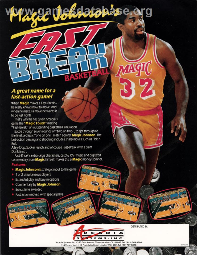 Magic Johnson's Fast Break - Arcade - Artwork - Advert