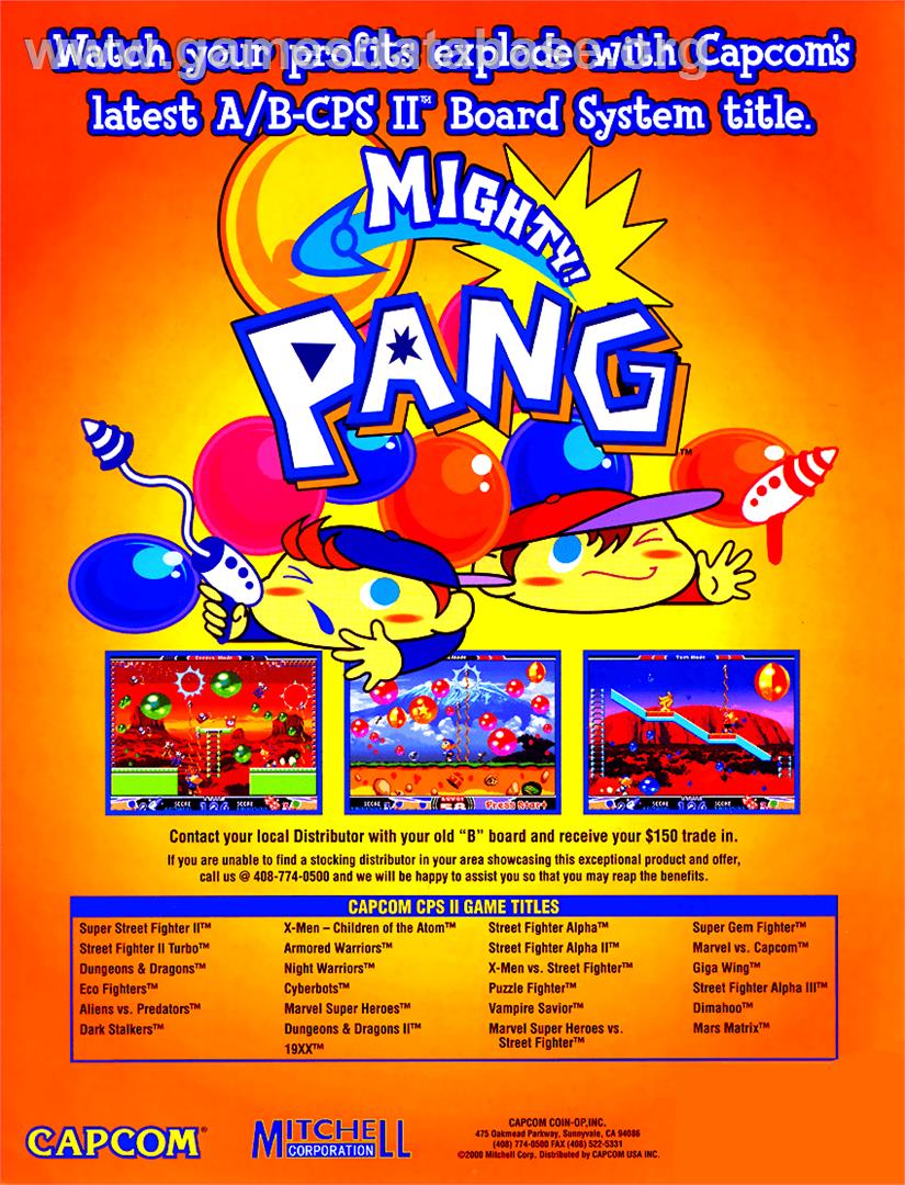 Mighty! Pang - Arcade - Artwork - Advert