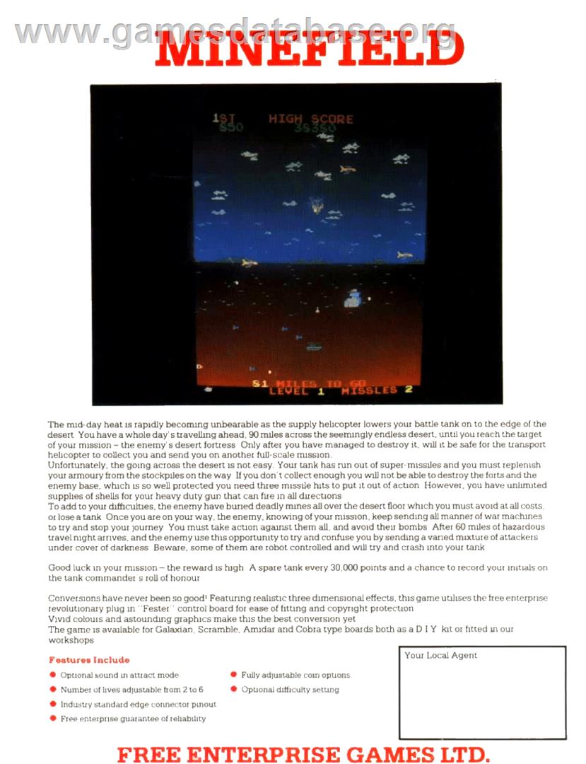Minefield - Nintendo Game Boy Color - Artwork - Advert