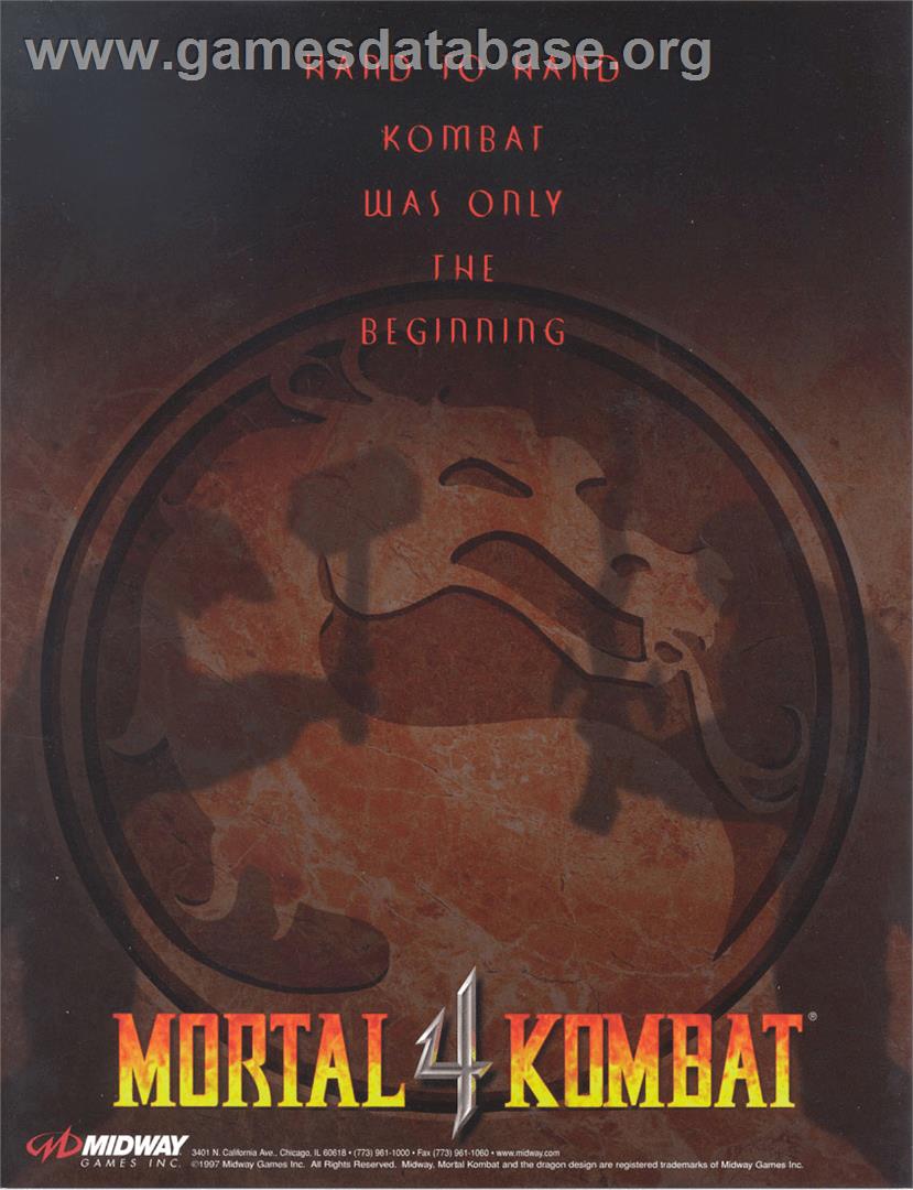 Mortal Kombat 4 - Sony Playstation - Artwork - Advert