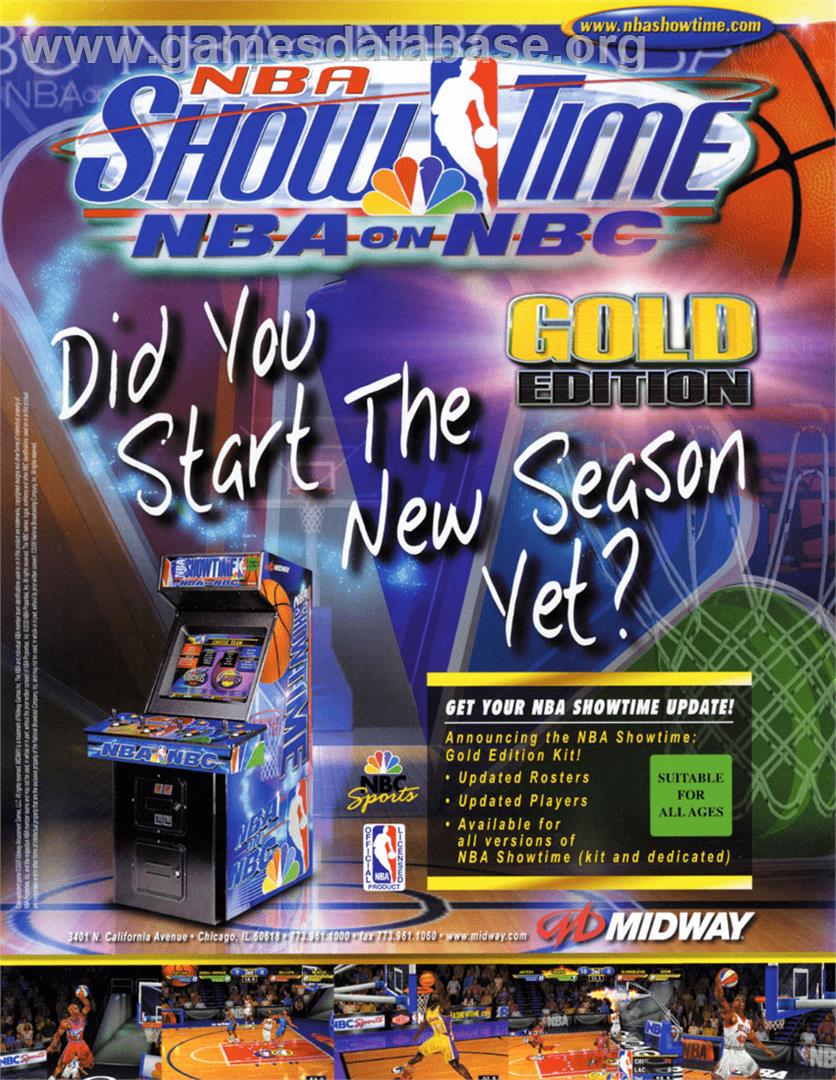 NBA Showtime / NFL Blitz 2000 - Arcade - Artwork - Advert
