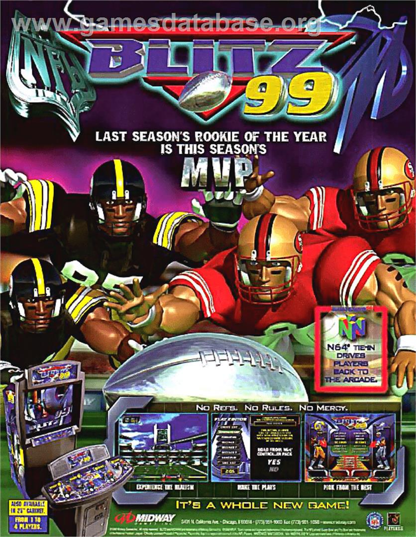 NFL Blitz '99 - Arcade - Artwork - Advert