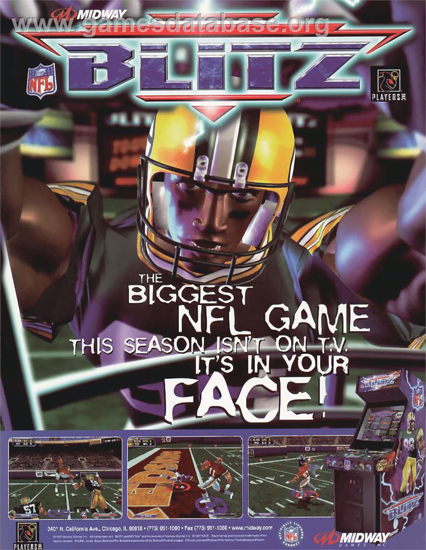NFL Blitz - Sony Playstation - Artwork - Advert