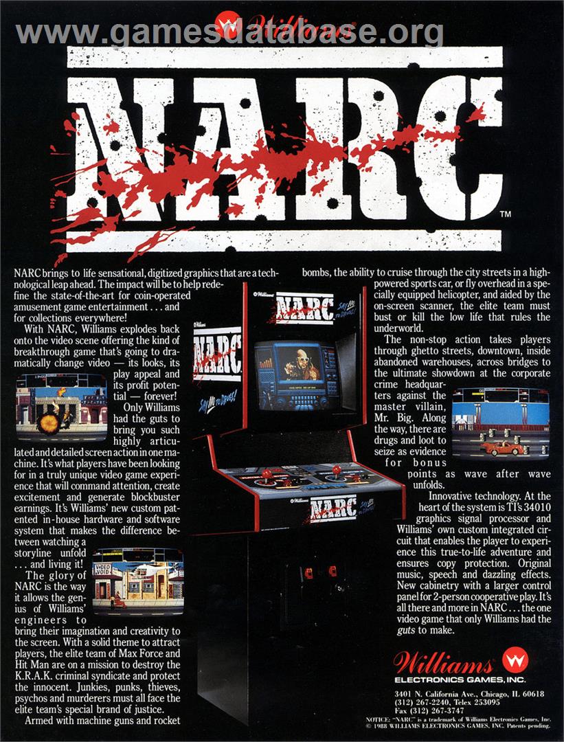 Narc - Arcade - Artwork - Advert