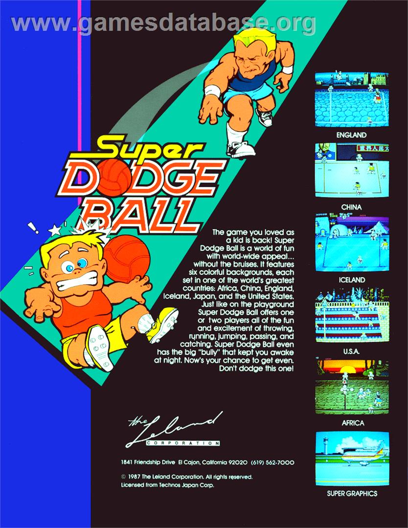Nekketsu Koukou Dodgeball Bu - Arcade - Artwork - Advert