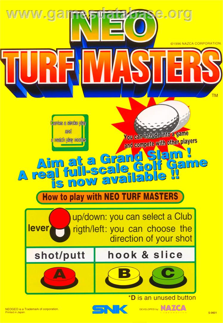 Neo Turf Masters / Big Tournament Golf - Arcade - Artwork - Advert