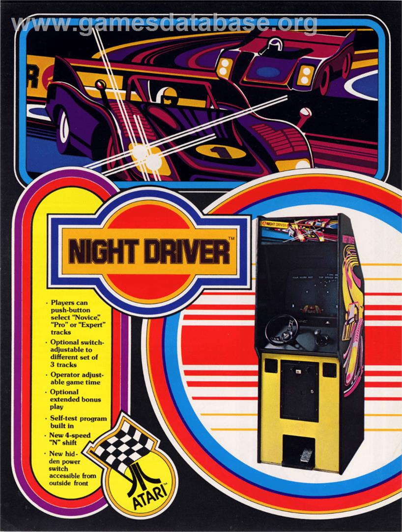 Night Driver - Atari 2600 - Artwork - Advert