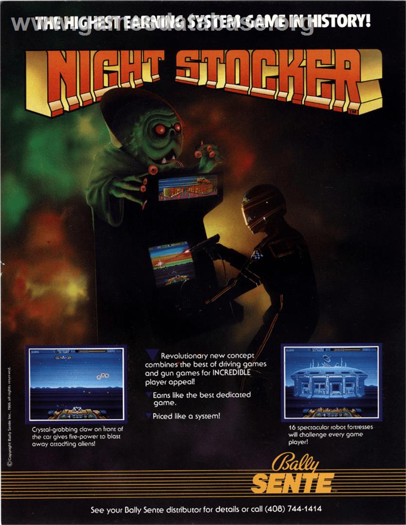 Night Stocker - Arcade - Artwork - Advert