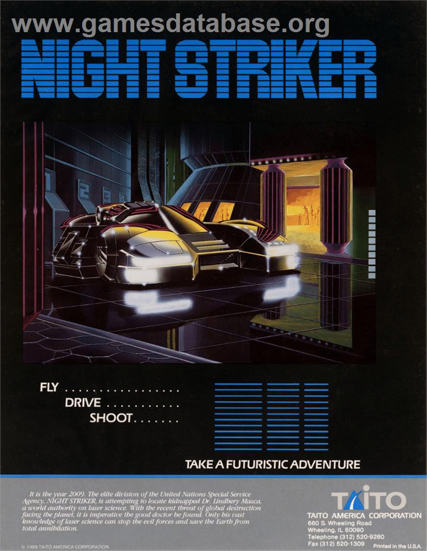 Night Striker - Arcade - Artwork - Advert