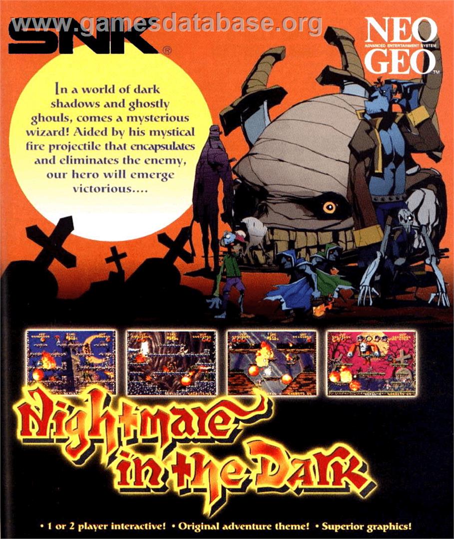 Nightmare in the Dark - SNK Neo-Geo MVS - Artwork - Advert