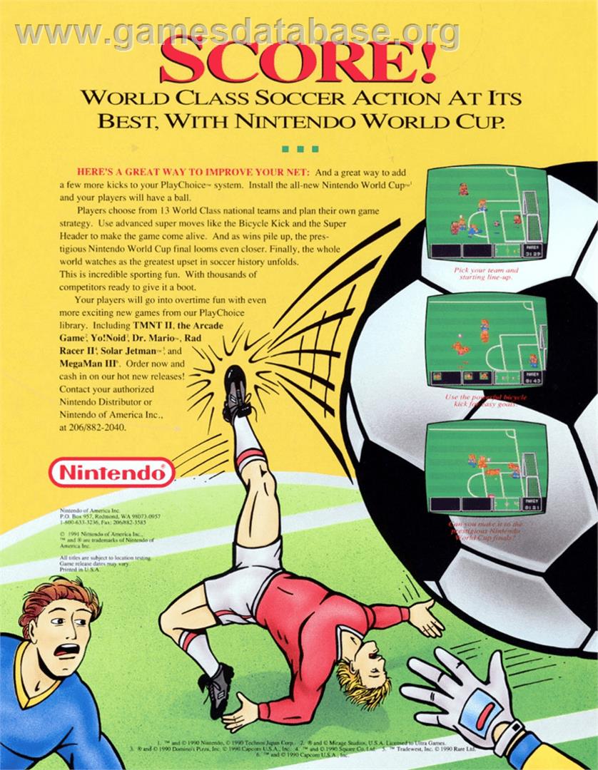 Nintendo World Cup - Nintendo Game Boy - Artwork - Advert