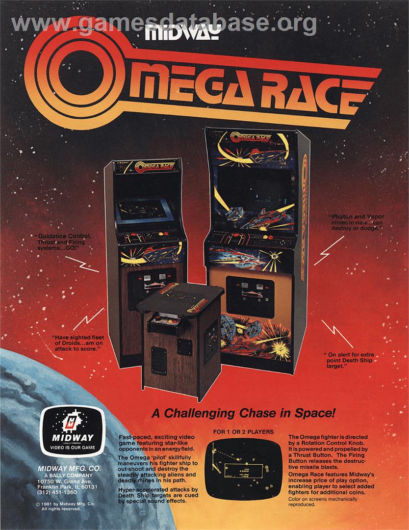 Omega Race - Atari 2600 - Artwork - Advert
