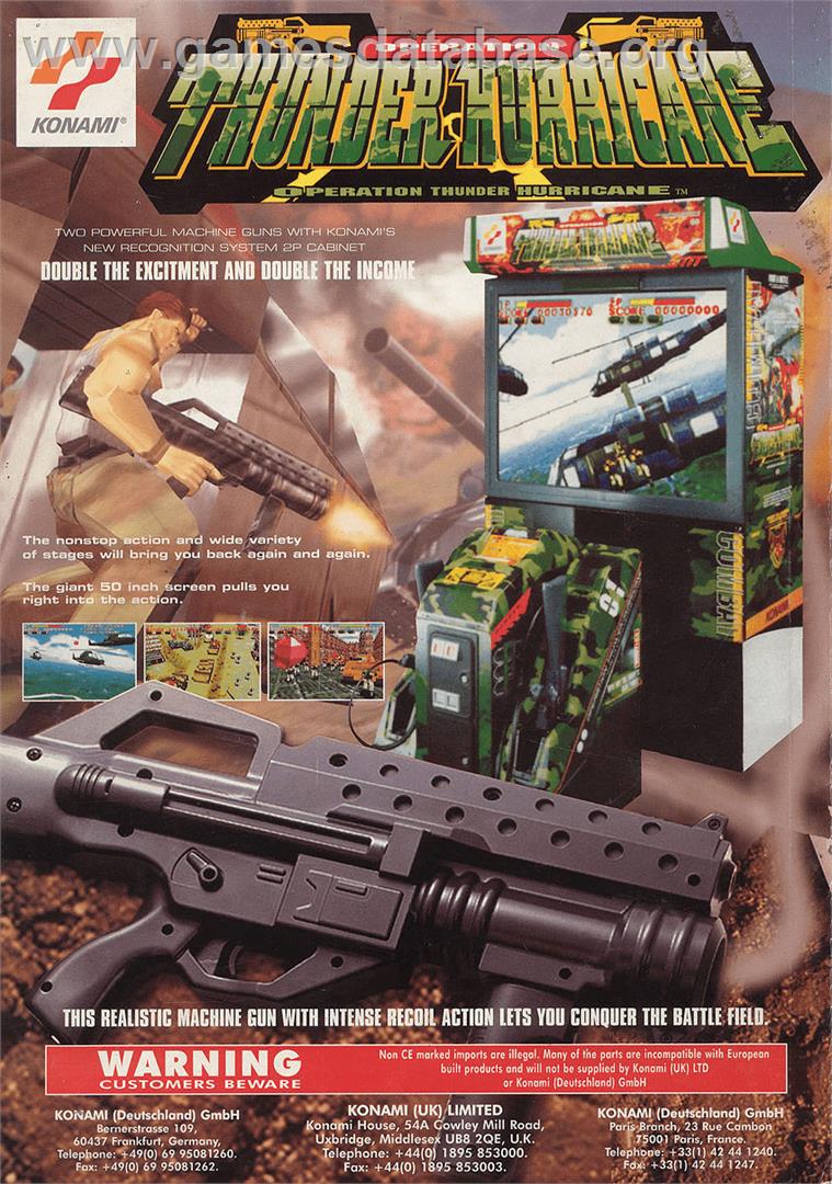 Operation Thunder Hurricane - Arcade - Artwork - Advert