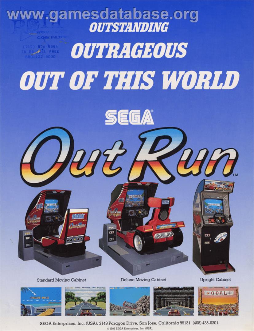 Out Run - Arcade - Artwork - Advert