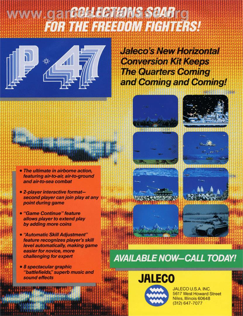 P-47 - The Phantom Fighter - Arcade - Artwork - Advert