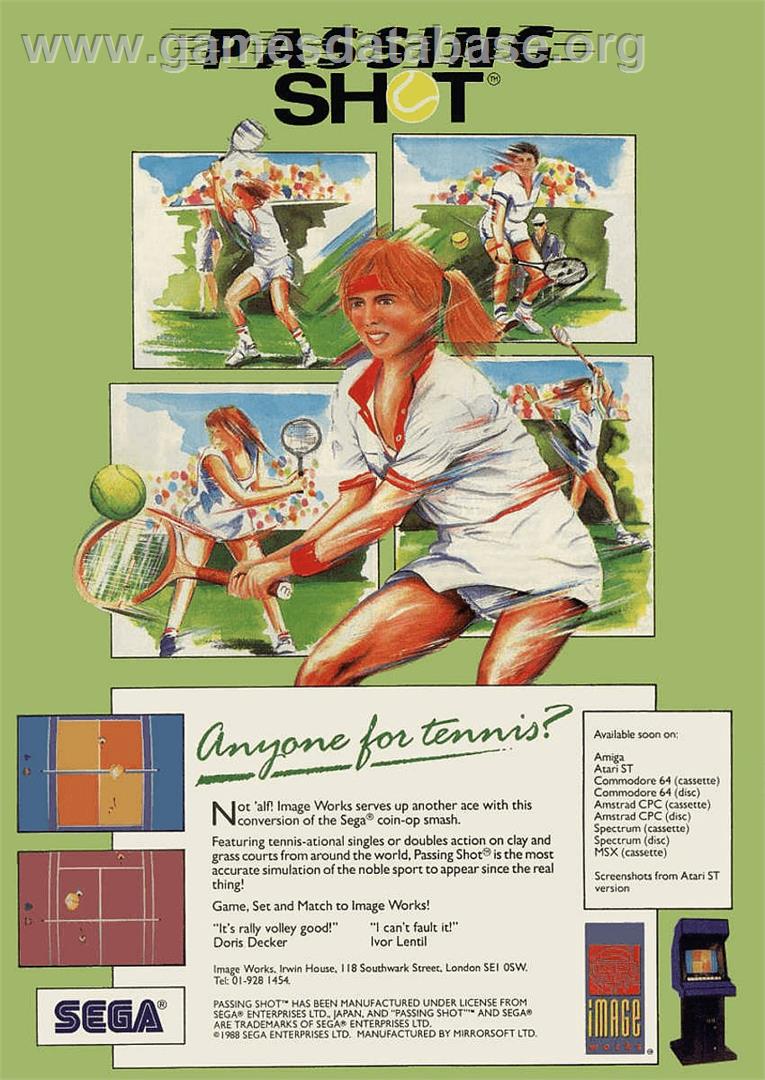 Passing Shot - Amstrad CPC - Artwork - Advert