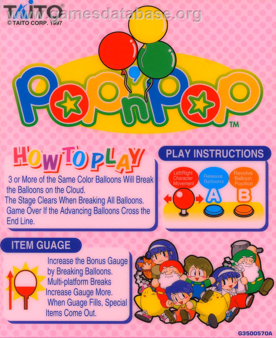 Pop'n Pop - Arcade - Artwork - Advert