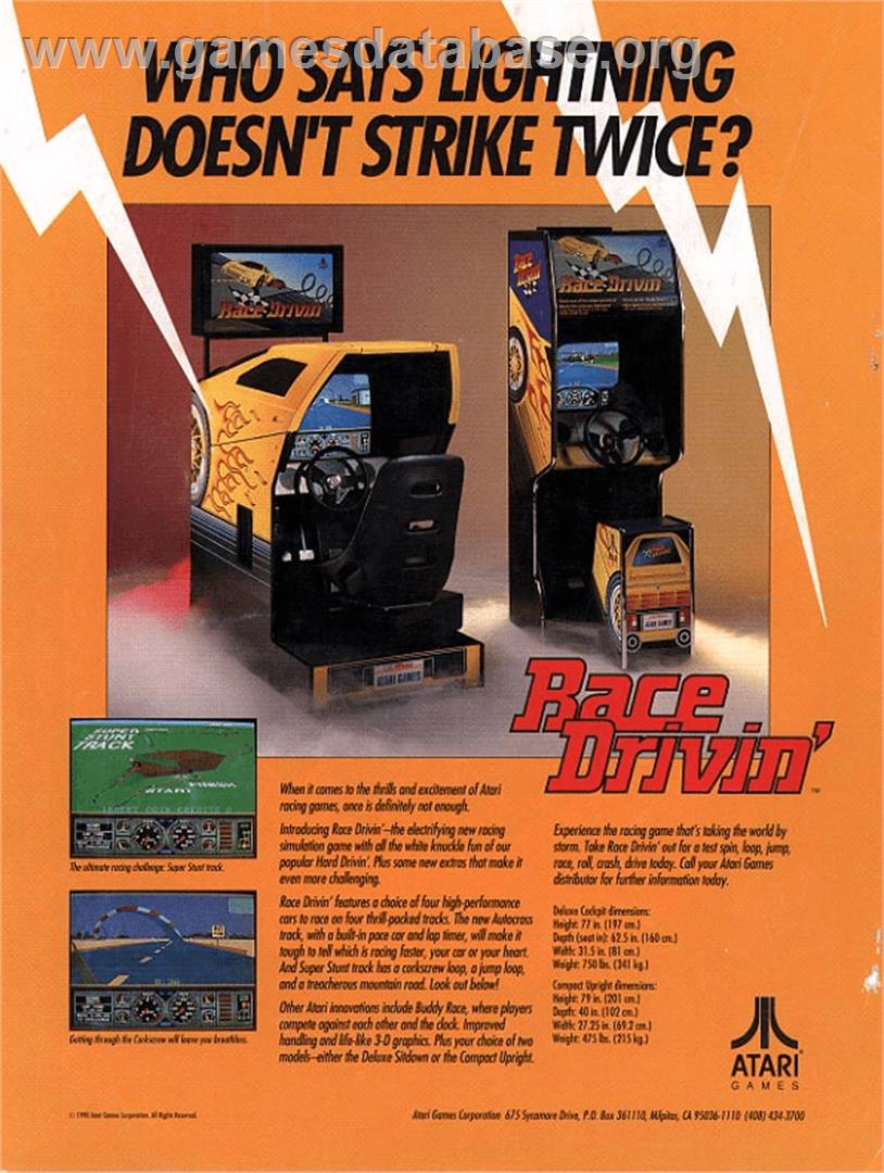Race Drivin' - Sega Genesis - Artwork - Advert