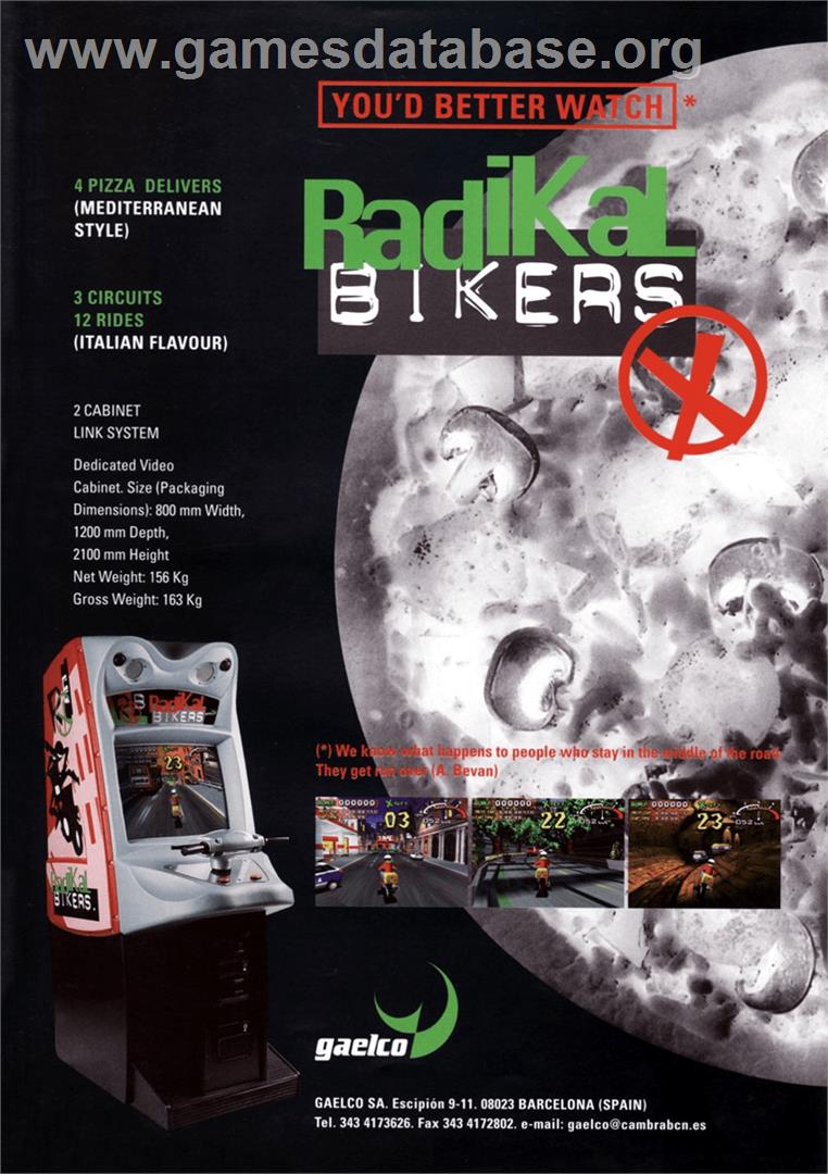 Radikal Bikers - Arcade - Artwork - Advert
