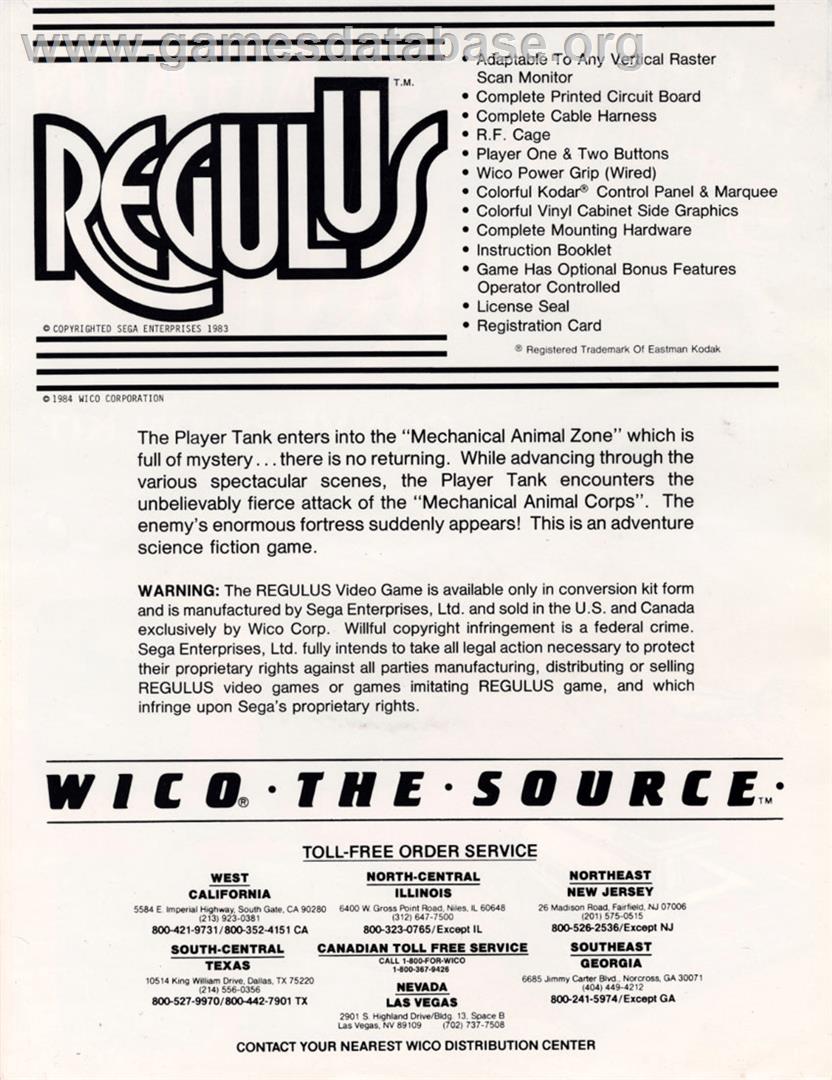 Regulus - Arcade - Artwork - Advert