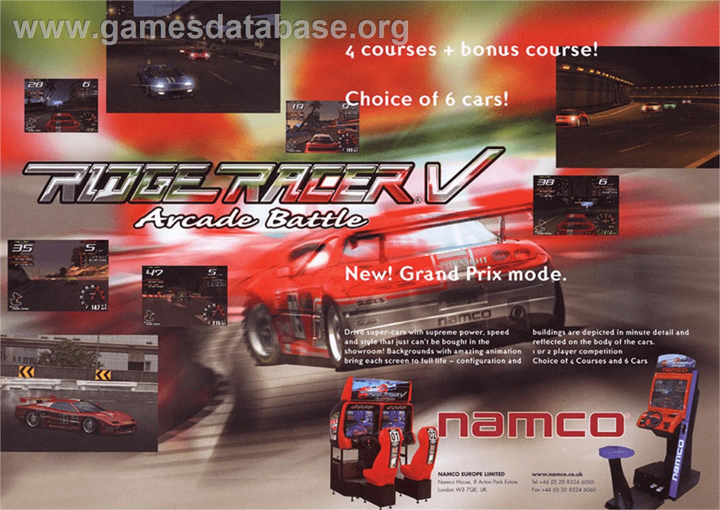 Ridge Racer V Arcade Battle - Arcade - Artwork - Advert