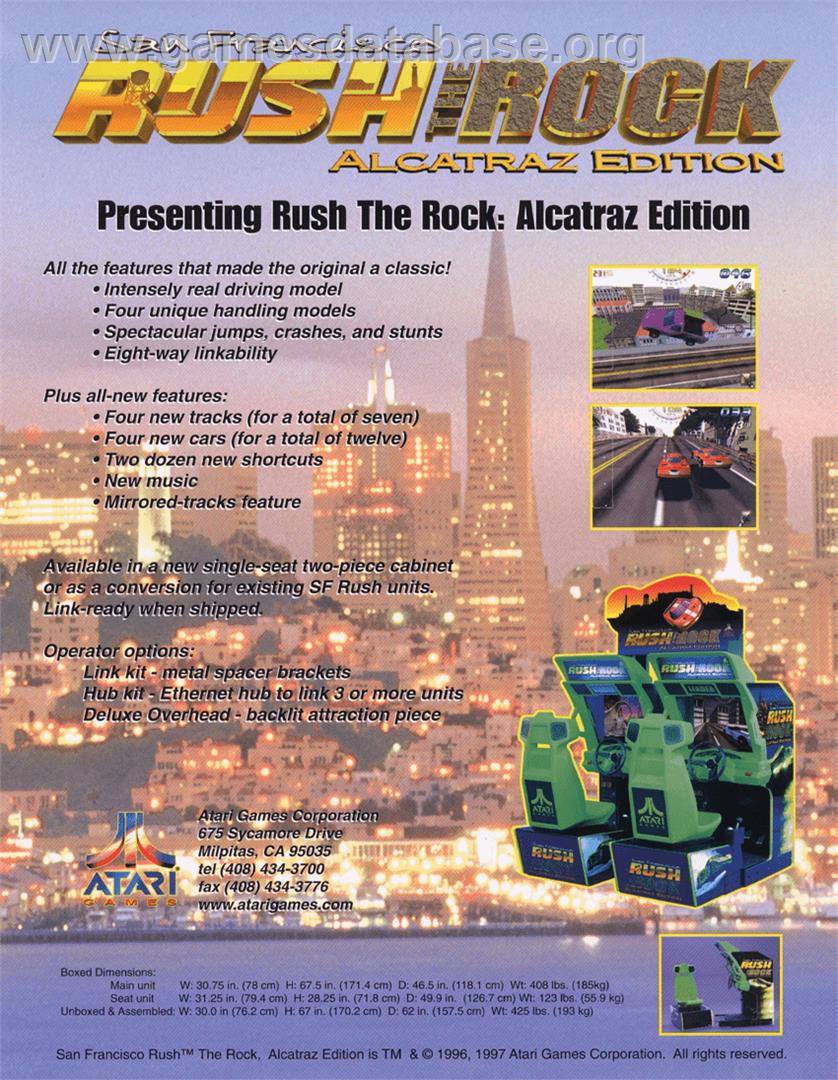 San Francisco Rush: The Rock - Arcade - Artwork - Advert