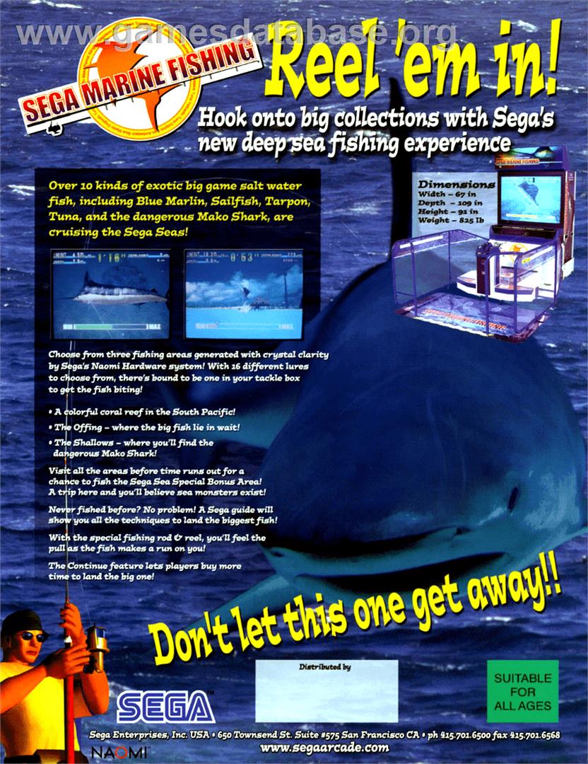 Sega Marine Fishing - Arcade - Artwork - Advert