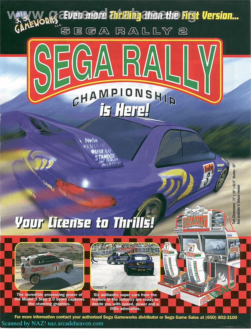 Sega Rally 2 - Arcade - Artwork - Advert