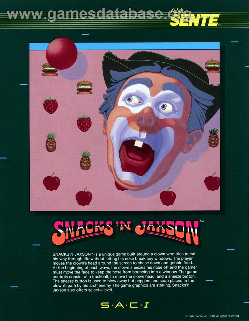 Snacks'n Jaxson - Arcade - Artwork - Advert