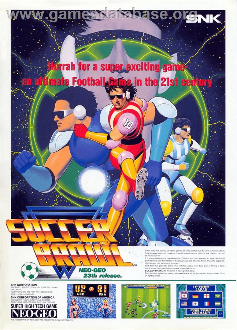 Soccer Brawl - SNK Neo-Geo CD - Artwork - Advert