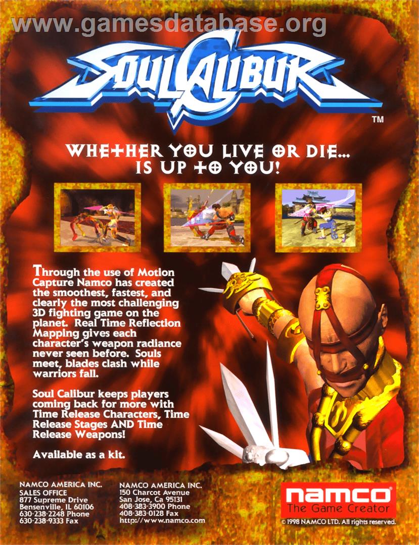 Soul Calibur - Sega Dreamcast - Artwork - Advert