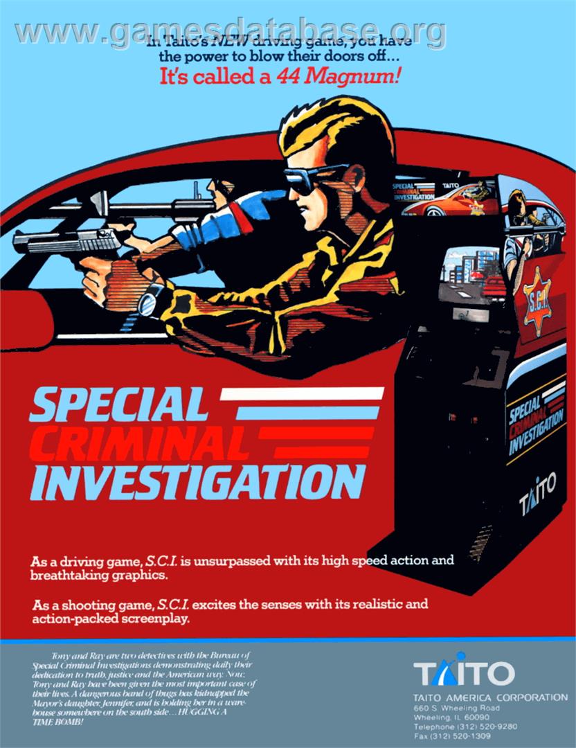 Special Criminal Investigation - Arcade - Artwork - Advert